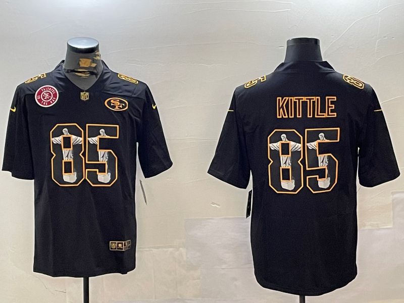 Men San Francisco 49ers #85 Kittle Black Fashion 2024 Nike Limited NFL Jersey style 6->san francisco 49ers->NFL Jersey